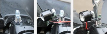 Motosiklet Led Işık Çakarlı Su Geçirmez Aydınlatma Lambası Beyaz 2Li Set