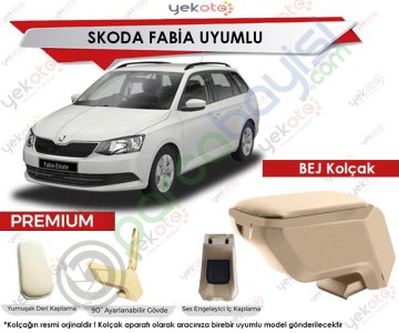 Skoda Fabia Uyumlu Bej Kolçak Kol Dayama Ultra Kaliteli