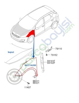 Kia Ceed Çamurluk Sol (2012-2018) Orjinal | 66311A2000