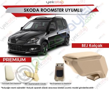 Skoda Roomster Uyumlu Bej Kolçak Kol Dayama Ultra Kaliteli