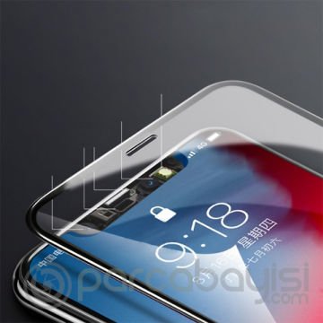 ALLY İPhone 11 ,XR 5D Kavisli Full Tempered Cam Ekran Koruyucu