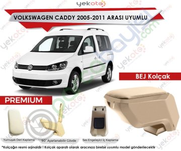 Vw Caddy 2005-2011 Arası Uyumlu Bej Kolçak Kol Dayama Ultra Kaliteli