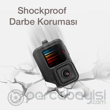 PULUZ GoPro HERO10 - HERO9 için Silikon Koruma Kılıfı Lens Koruma