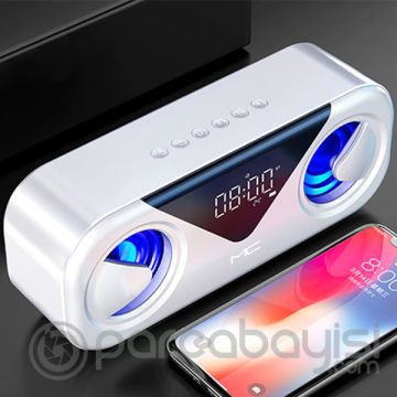 ALLY MC H9 Bluetooth Hoparlörler Speaker Subwoofer Soundbar Destekli Saat Led