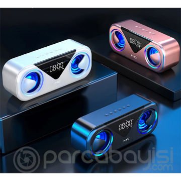 ALLY MC H9 Bluetooth Hoparlörler Speaker Subwoofer Soundbar Destekli Saat Led