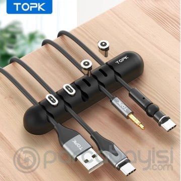 TOPK L35 Kablo Düzenleyici Masa Kenarı Yapışkanlı Kablo Tutucu