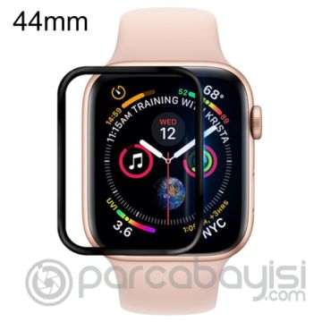 Ally Apple Watch 6-5-4 44mm 3D PMMA Kavisli Full Cam Ekran Koruyucu
