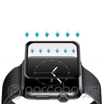 Ally Apple Watch 6-5-4 44mm 3D PMMA Kavisli Full Cam Ekran Koruyucu
