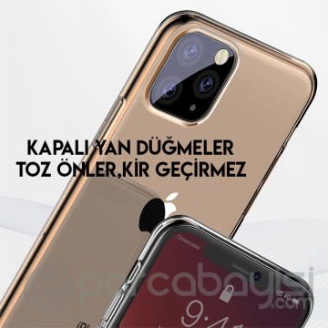Baseus Simplicity Series iPhone 11 Pro Max 6.5 Kılıf Şeffaf Gel Silikon Kılıf