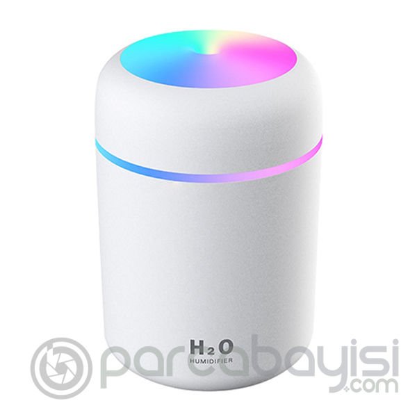 EZERE H20 300ML Hava Nemlendirici Led Işıklı Renkli Dönen Nightlight