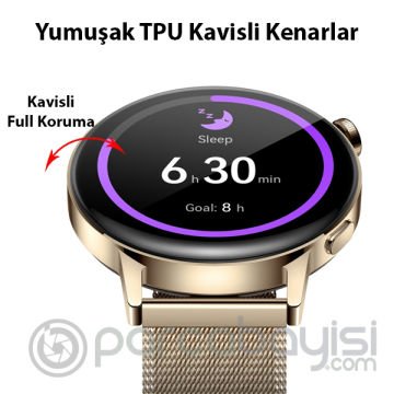 Huawei Watch GT3 42mm 3D Full Kaplama Ekran Koruyucu PET+PMMA