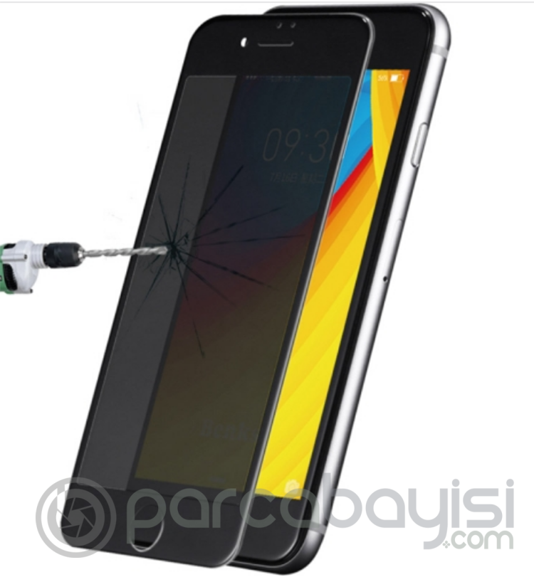 iPhone SE3-SE2 İPhone 8-7 3D Full Privacy Gizlilik Kırılmaz Cam Ekran Koruyucu