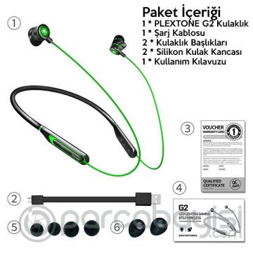 PLEXTONE G2 Oyuncu Bluetooth Kulaklık Boyun Bandı Kulaklık 7.1 Stereo 3D 65MS