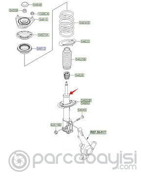 Kia Ceed Ön Amortisör Sol Orjinal | 54651A2155