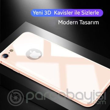 İphone 6plus İphone 6s Plus Arka Renkli Kırılmaz Cam Arka Koruyucu