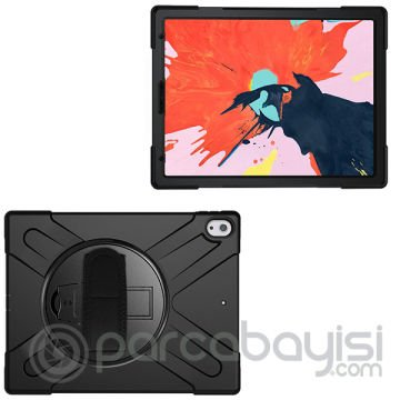 Ally İPad Pro 12.9 3 Katmanlı Standlı Zırh Kılıf-Shockproof