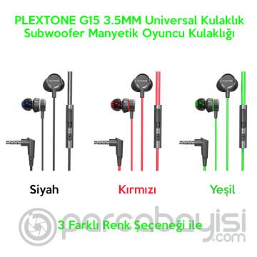 PLEXTONE G15 3.5MM Universal Kulaklık Subwoofer Manyetik Oyuncu Kulaklığı