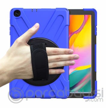 Ally Galaxy Tab A 10.1 (2019) T510-T515 Kılıf Shockproof 3 Katmanlı Standlı Zırh Kılıf