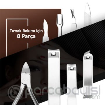EZERE 21 Parça Aynalı Manikür Seti Pedikür Seti El Ayak Tırnak Makası  Siyah Nokta Sivilce Seti-Pasl