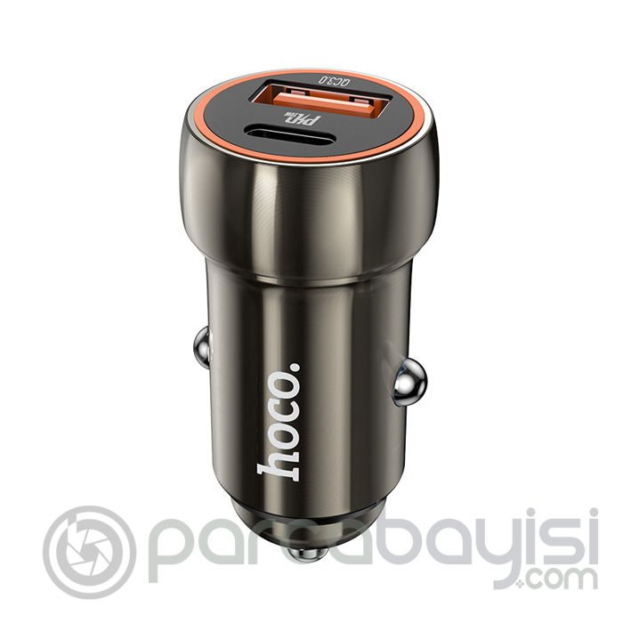 HOCO Z46A PD20W+QC3.0 USB+Type-C Giriş Araç içi Çakmaklık Hızlı Şarj Aleti