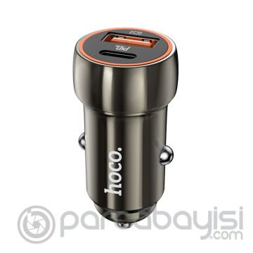 HOCO Z46A PD20W+QC3.0 USB+Type-C Giriş Araç içi Çakmaklık Hızlı Şarj Aleti