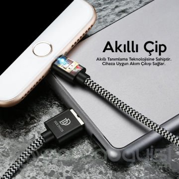 Dux Ducis K-One Cable İPhone  0.25CM Kısa Usb Şarj Kablosu Power Bank Kablo