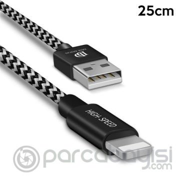 Dux Ducis K-One Cable İPhone  0.25CM Kısa Usb Şarj Kablosu Power Bank Kablo