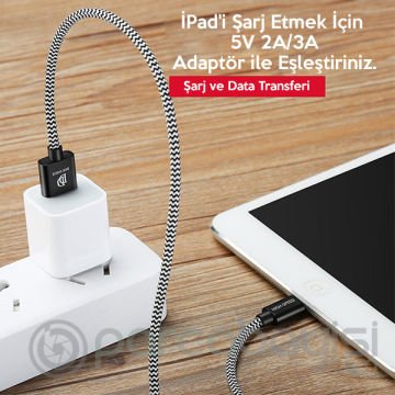 Dux Ducis K-One Cable İPhone  0.25CM Kısa Usb Şarj Kablosu Power Bank Kablo