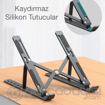 ALLY MC N3 Masaüstü Dizüstü Standı,Alüminyum Ayarlanabilir Katlanabilir
