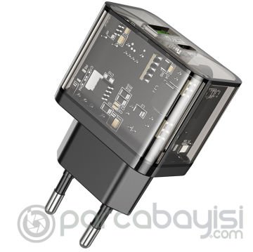 HOCO N34 PD20W+QC3.0 USB+Type-C Giriş Hızlı Şarj Adaptörü Başlığı