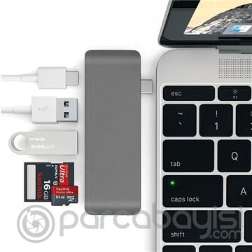 Ally 5 İn1 Usb-C Hub 3.0 Type-C Şarj Kart Reader Type-C Bütün Cihazlar İçin