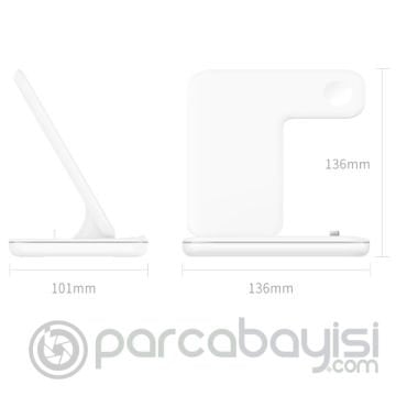 ALLY Z5 3İN1 15W Hızlı Şarj Wireless Kablosuz Şarj Stand İPhone İWatch Airpods