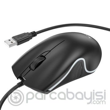HOCO GM19 RGB LED Işıklı Gamer Oyuncu Kablolu Optik Mouse