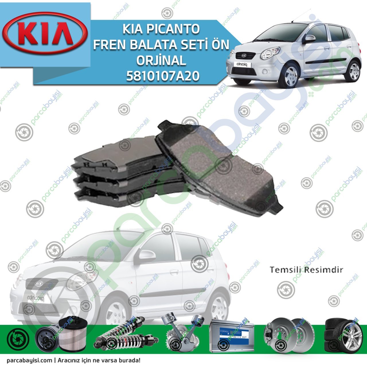 Kia Pıcanto Fren Balata Seti Ön Orjinal | 5810107A20
