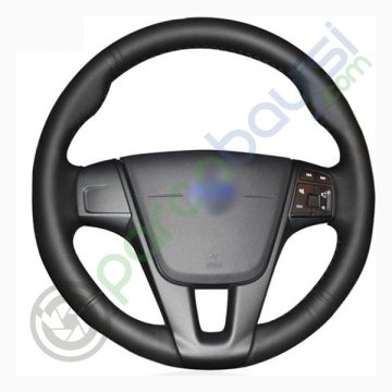 Volvo S60 Araca Özel Dikişli Deri Direksiyon Kılıfı