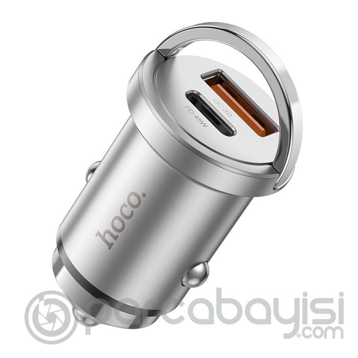 HOCO NZ10 PD45W+QC3.0 USB+Type-C Giriş Araç içi Çakmaklık Hızlı Şarj Aleti