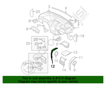 Kia Sorento Torpido Bakaliti Sol Ahsap Orjinal | 847703E101