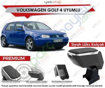 Vw Golf 4 Uyumlu Lüx Siyah Kolçak Kol Dayama Ultra Kaliteli