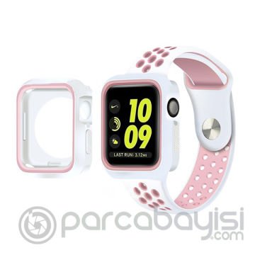 Ally Apple Watch 4 44mm N-Style Çift Renk Silikon Kılıf