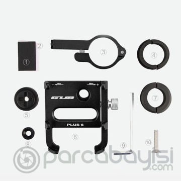 GUB Plus 6 Ayarlanabilir Bisiklet Telefon Tutucu Motosiklet Gidon Klip Tutucu Aluminum