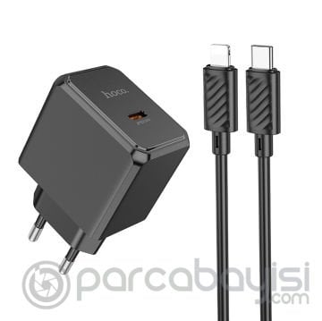 HOCO CS15A 30W Type-C Şarj Aleti + Type-C to iPhone Lightning Kablo Seti