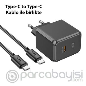 HOCO CS15A 30W Type-C Hızlı Şarj Aleti + Type-C to Type-C Kablo Seti