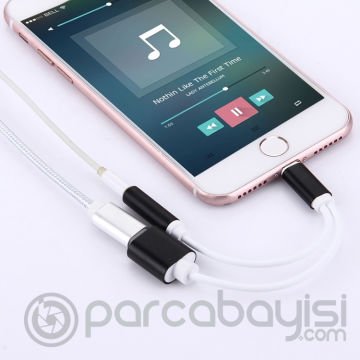 Ally iPhone 13-12-11 -XS-8 -7 3.5mm Kulaklık ve Şarj Dönüştürücü