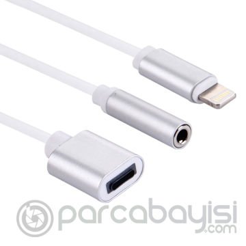 Ally iPhone 13-12-11 -XS-8 -7 3.5mm Kulaklık ve Şarj Dönüştürücü