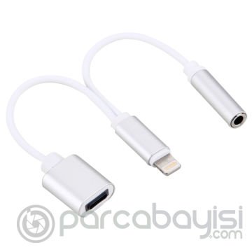 Ally iPhone 13-12-11 -XS-8 -7 3.5mm Kulaklık ve Şarj Dönüştürücü