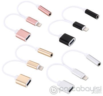 Ally iPhone 13-12-11 -XS-8 -7 3.5mm Kulaklık ve Şarj Dönüştürücü