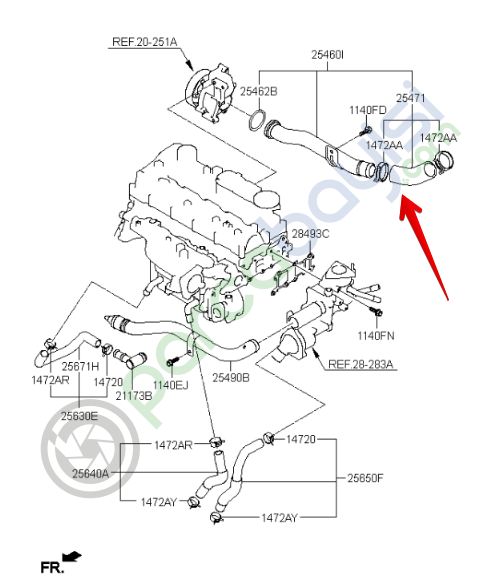 Sorento Sportage Devir Daim (Düz Vites) Termostatı Orjinal | 254602F001