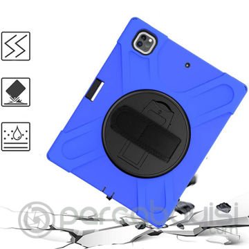 İPad Pro 12.9-inch (2021)-(2020) Kılıf Kalem Yerli 3 Katmanlı Standlı Zırh Kılıf-Shockproof