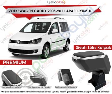 Vw Caddy 2005-2011 Arası Uyumlu Lüx Siyah Kolçak Kol Dayama Ultra Kaliteli