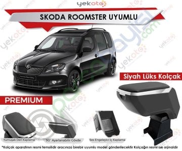 Skoda Roomster Uyumlu Lüx Siyah Kolçak Kol Dayama Ultra Kaliteli